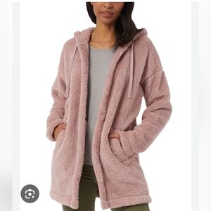 32 Degrees Womens Sherpa Hooded Open Cardigan Size XS NWT